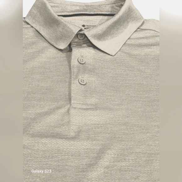 Members Marks Performance Polo Men's Size Medium ColorLight Grey - Picture 2 of 4